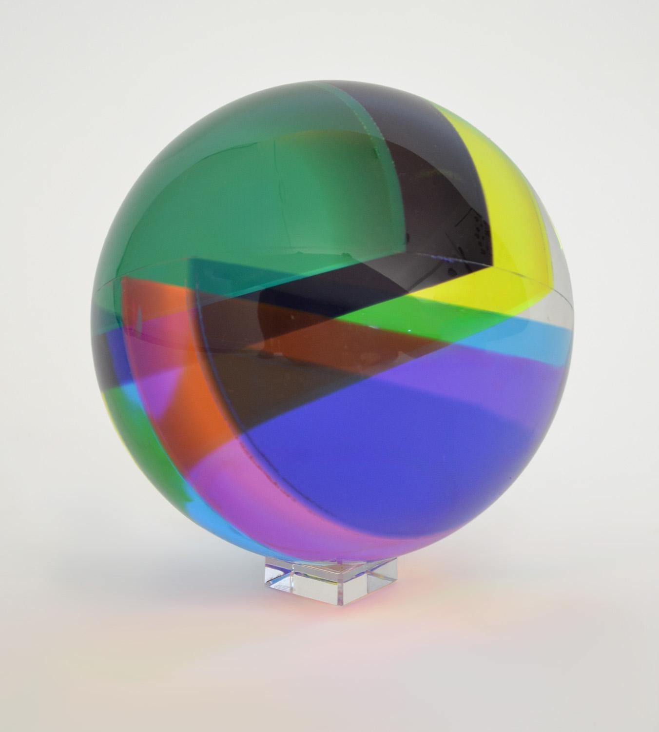 Post-Modern Vasa Velizar Mihich Sphere Sculpture Signed, 1989 For Sale