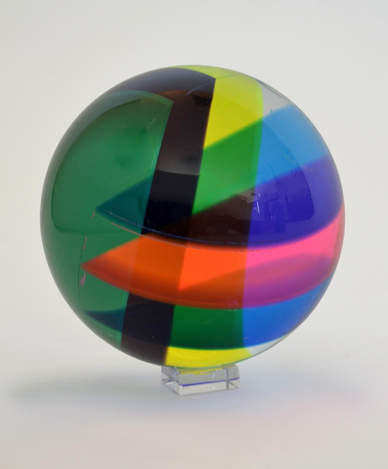 Vasa Velizar Mihich Sphere Sculpture Signed, 1989 In Good Condition For Sale In Fort Lauderdale, FL