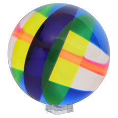 Vasa Velizar Mihich Sphere Sculpture Signed, 1989