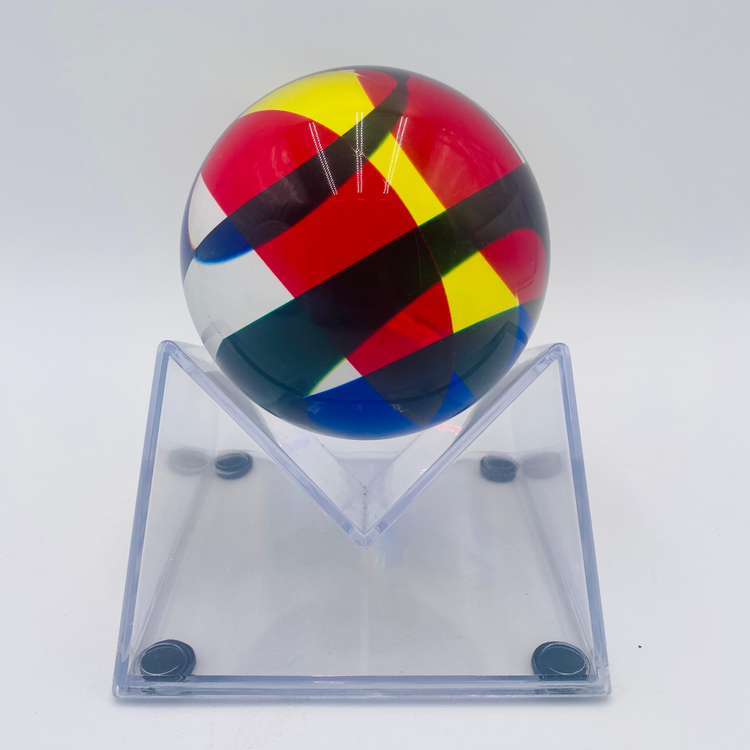 Post-Modern Vasa Velizar Mihich Sphere Sculpture Signed For Sale
