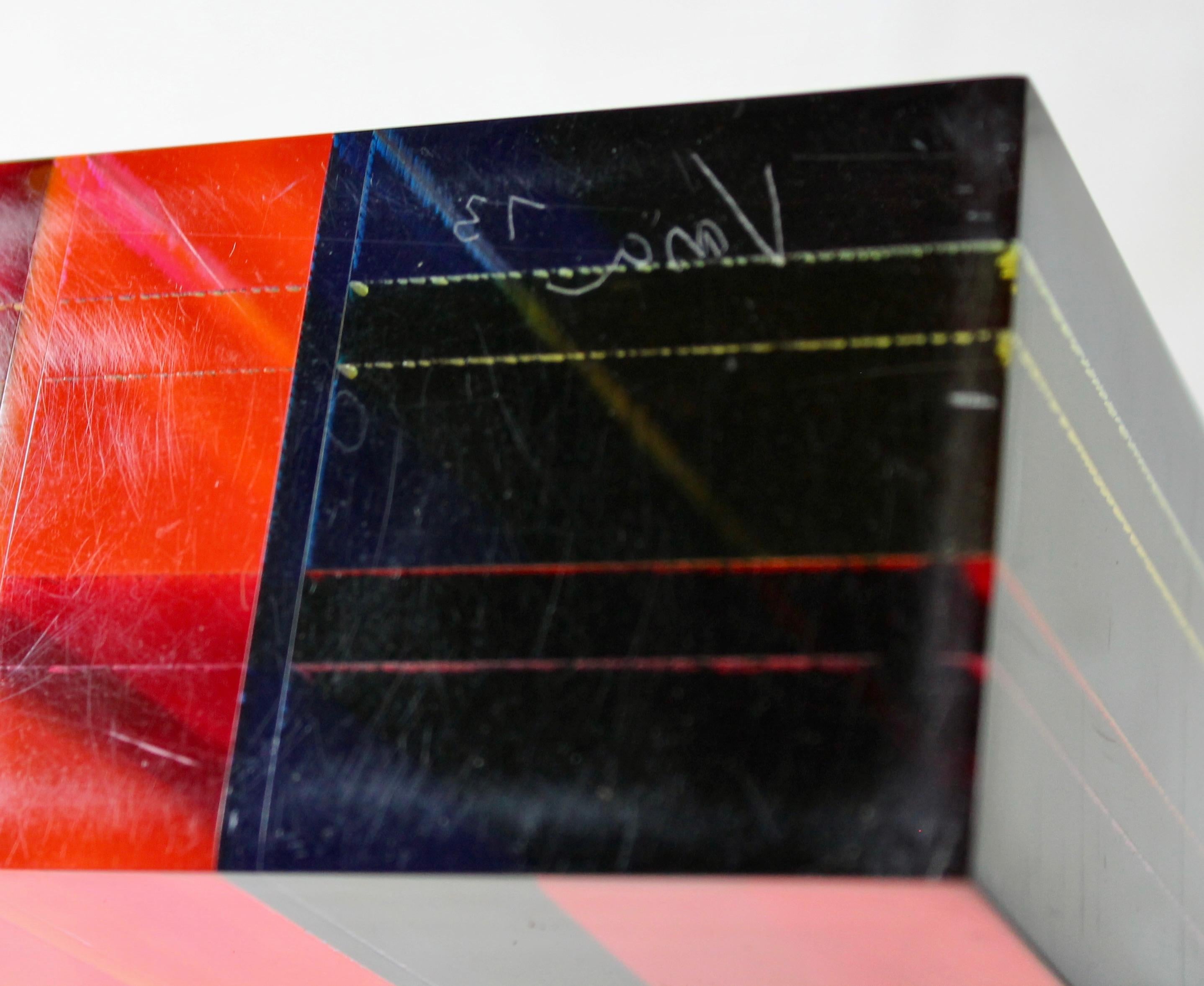 Vasa Velizar Munich Rectangular Acrylic Sculpture For Sale 6