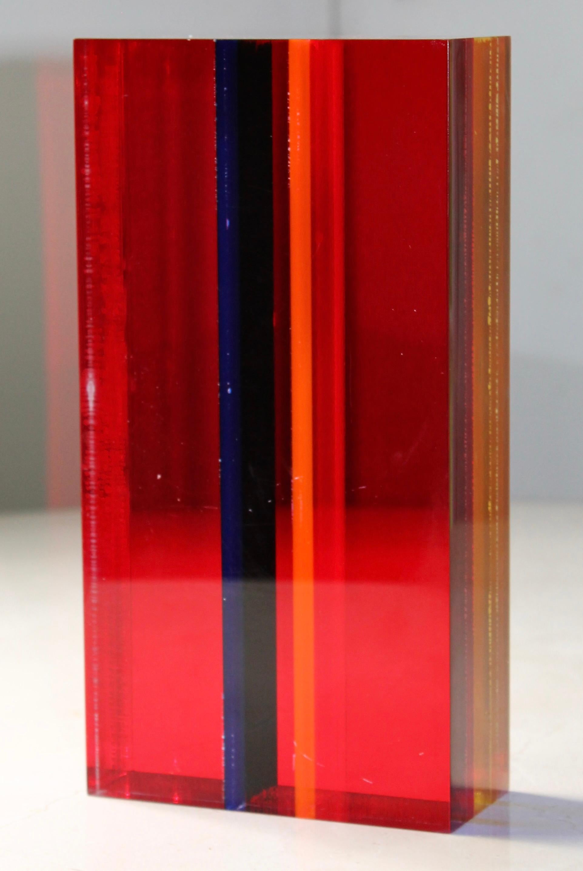 Post-Modern Vasa Velizar Munich Rectangular Acrylic Sculpture For Sale