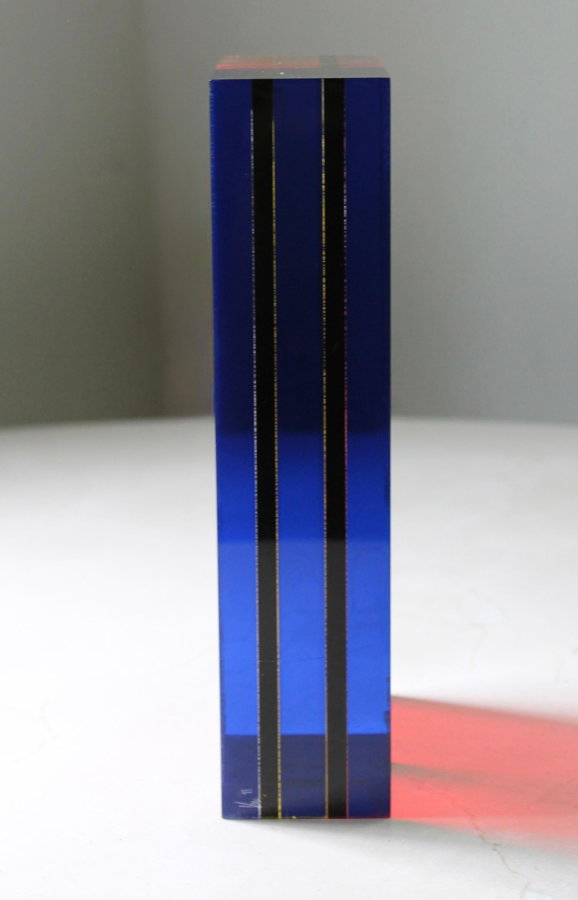 Laminated Vasa Velizar Munich Rectangular Acrylic Sculpture For Sale