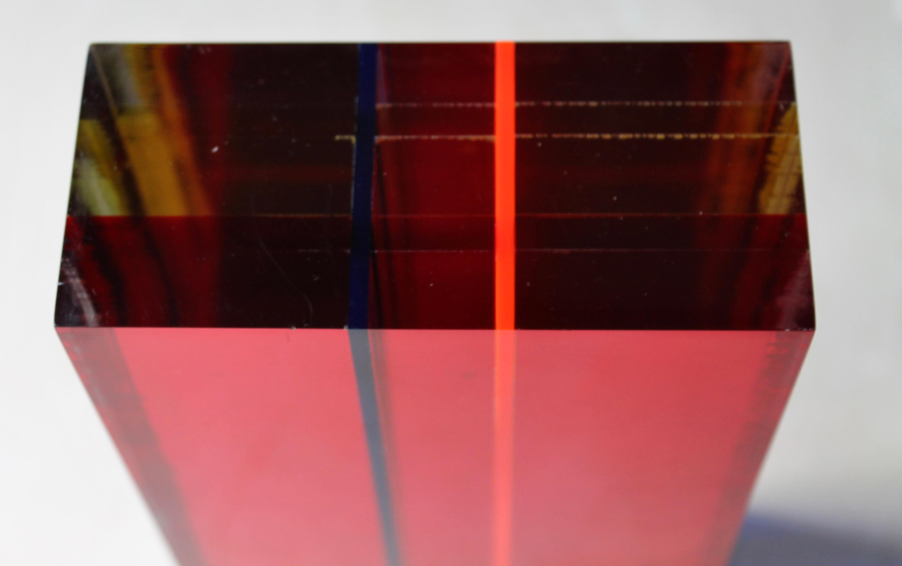 Vasa Velizar Munich Rectangular Acrylic Sculpture For Sale 1