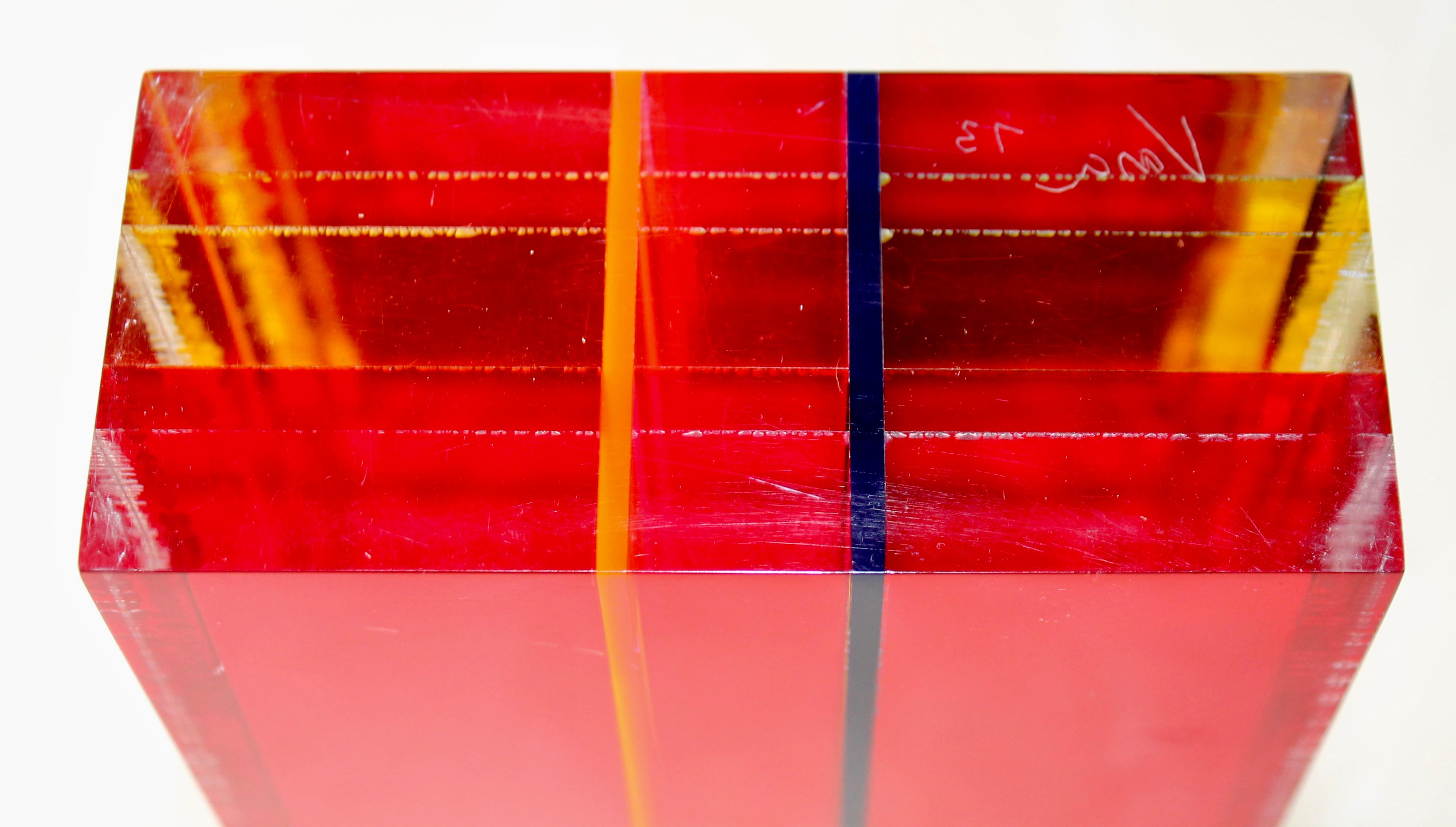 Vasa Velizar Munich Rectangular Acrylic Sculpture For Sale 2