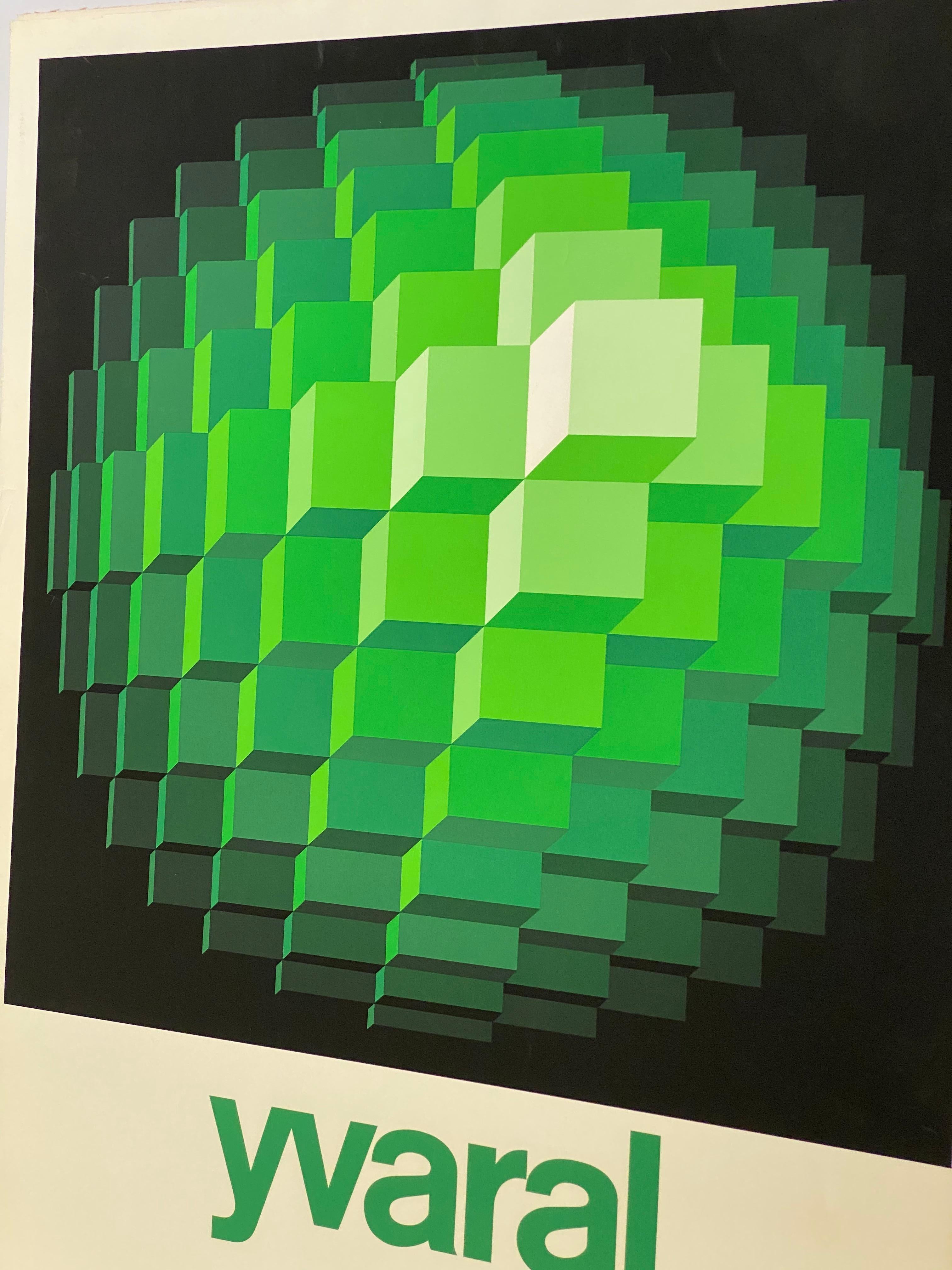 French Vasarely Galerie Tallien 1974 Serigraph Exhibition Poster