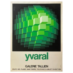 Vasarely Galerie Tallien 1974 Sérigraphie Poster d'exposition