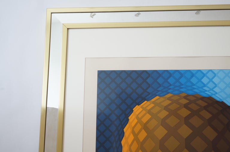 Late 20th Century Vasarely Op Art Print 226/250 For Sale
