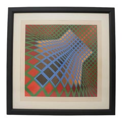Retro Vasarely Op Art Print 67/250
