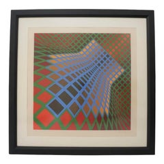 Vintage Vasarely Op Art Print 67/250