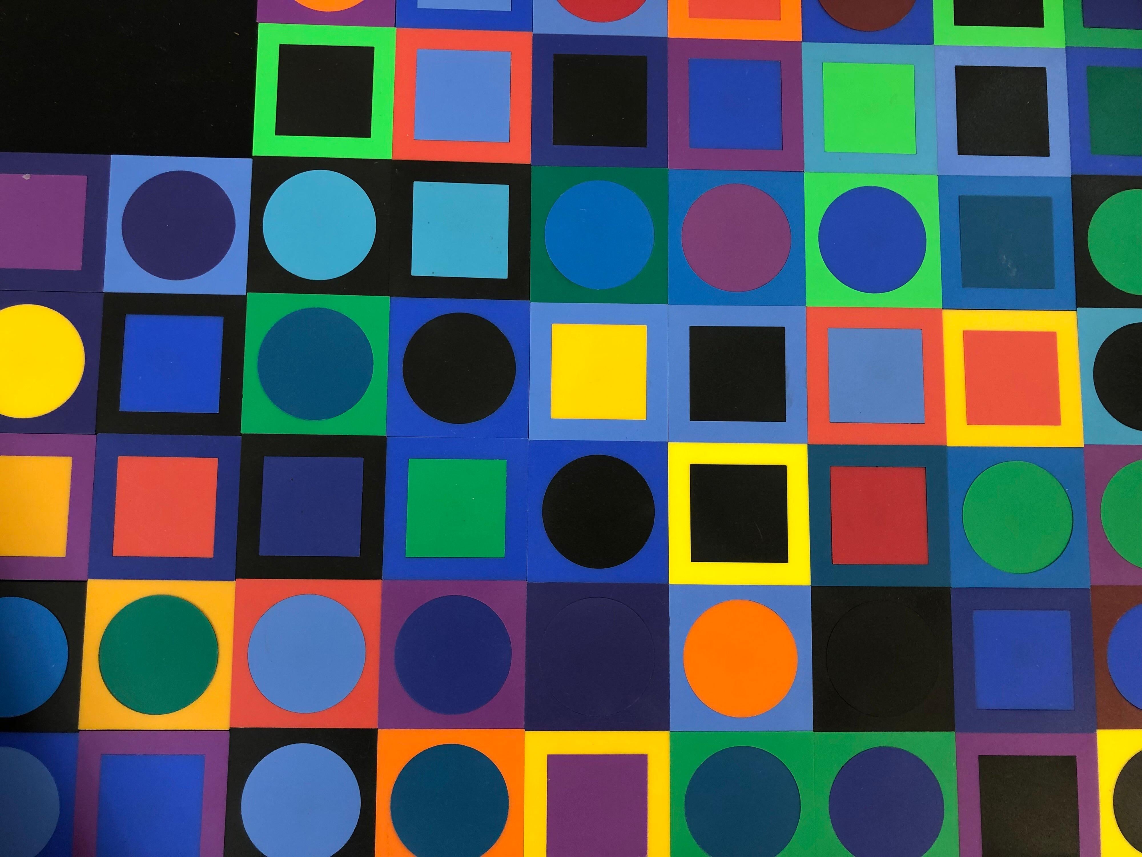 Vasarely Planetary Folklore Participation No 1 Op Art Puzzle, 1969 4