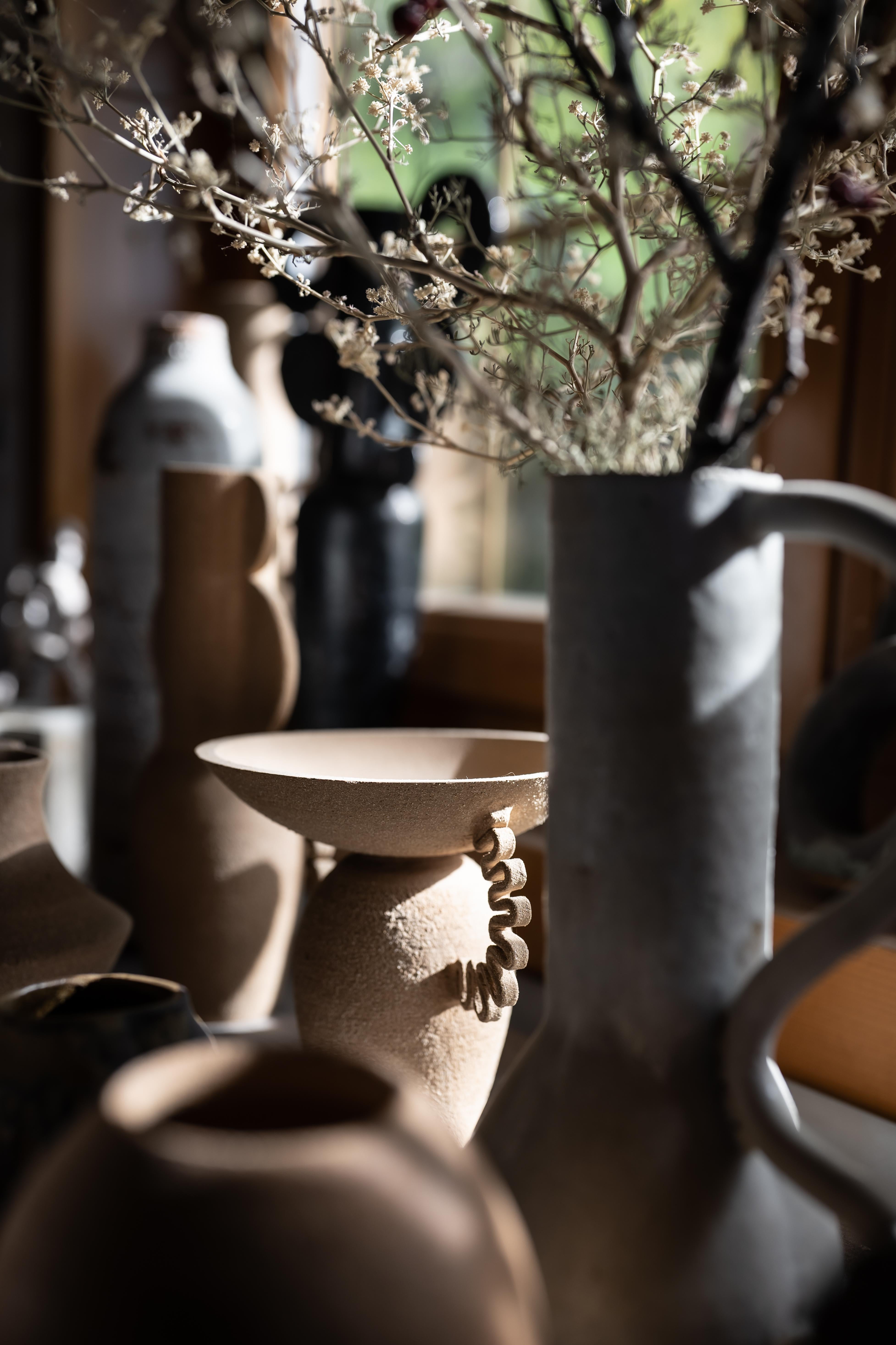 XXIe siècle et contemporain Vase 0022 Grès Roux Chamotté de Marta Dervin en vente