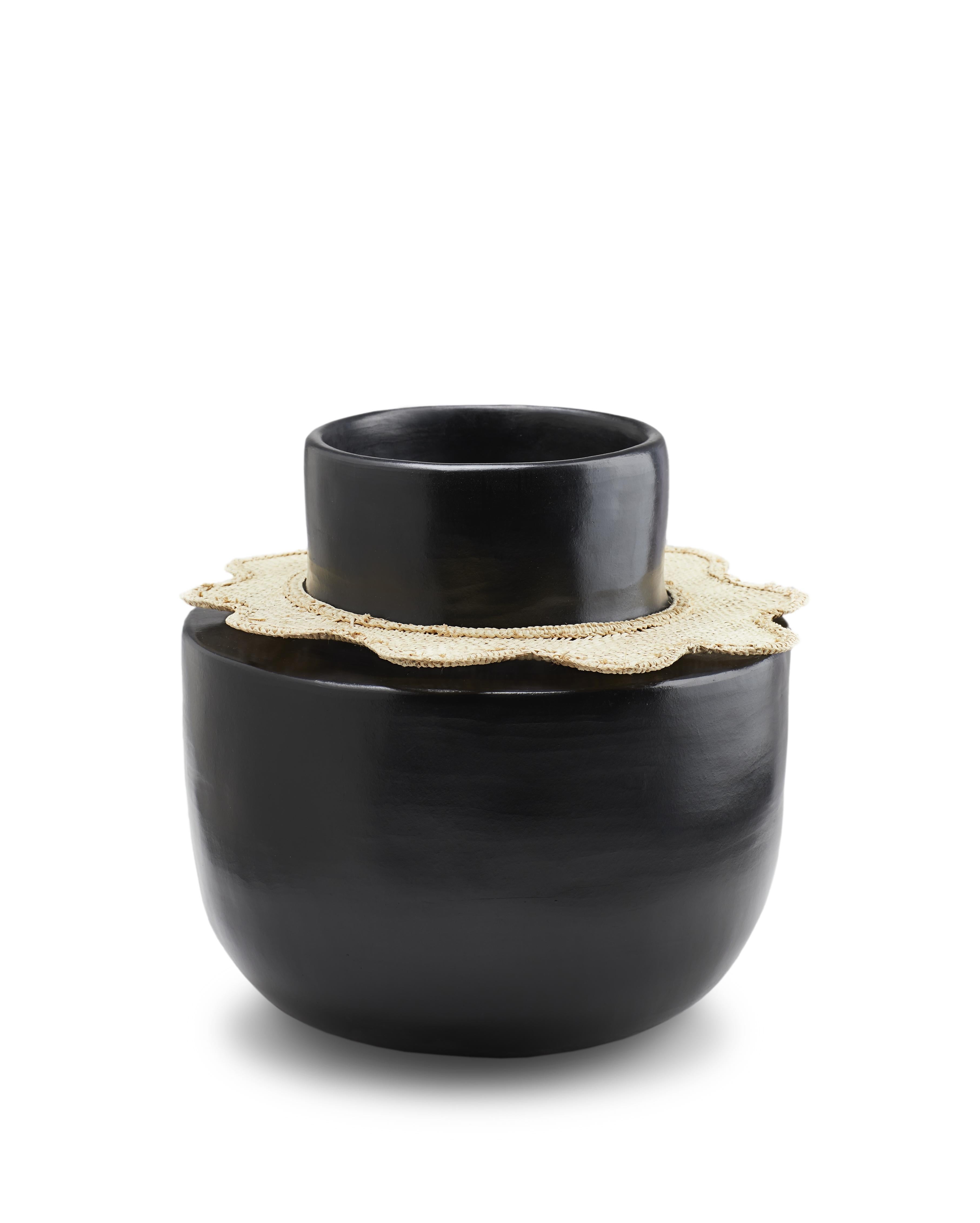 Hand-Woven Vase 4 Coyar by Cristina Celestino For Sale