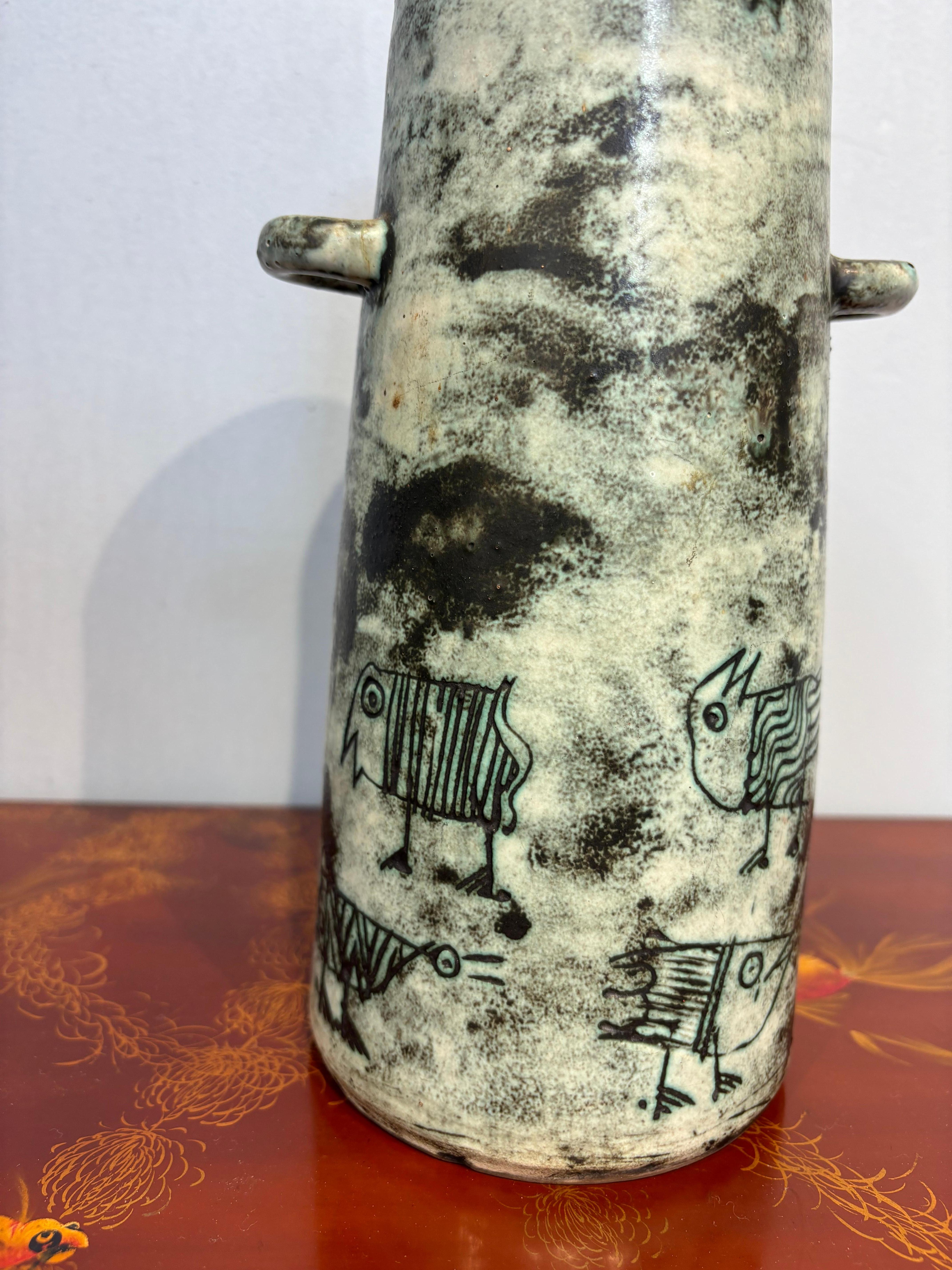 Moderne Vase à anses par Jacques Blin en vente