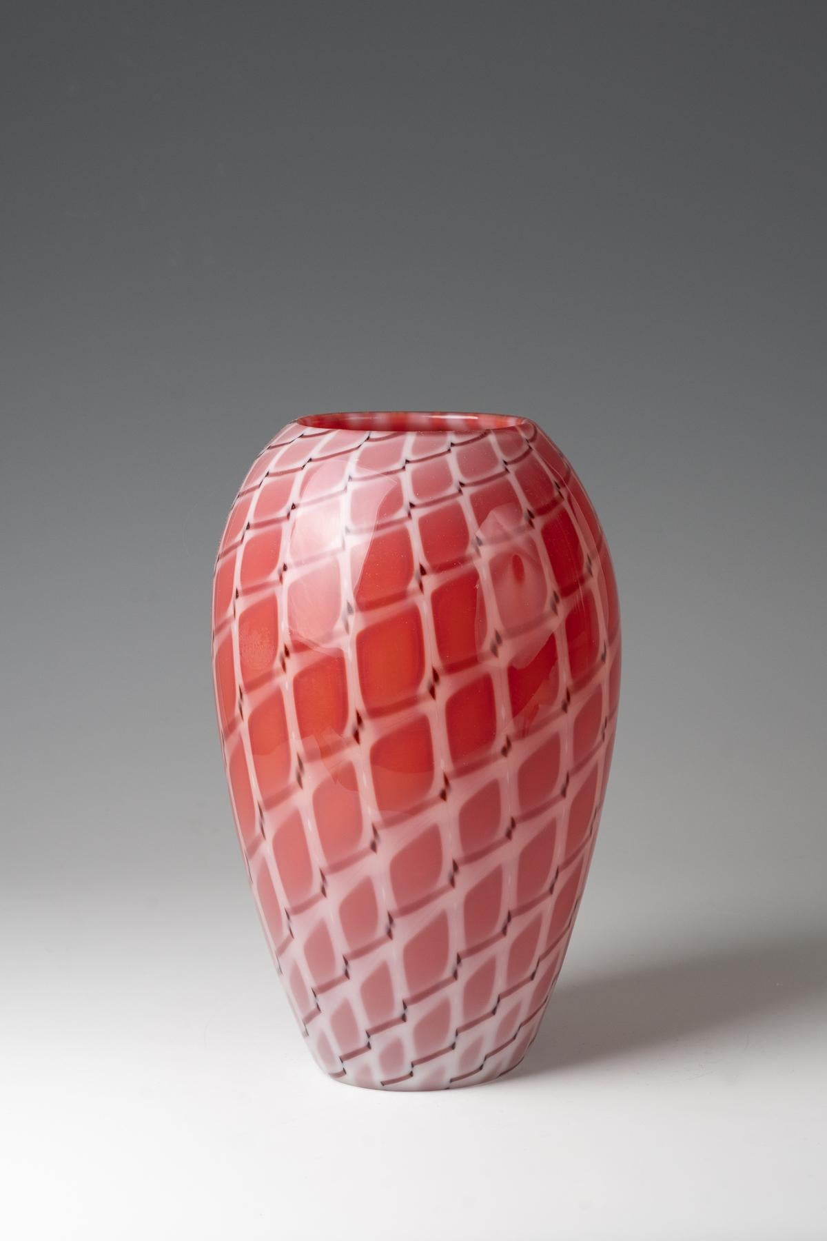 Italiano Vaso ''A losanghe'' Archimede Seguso, Murano, 1952 ca. in vendita