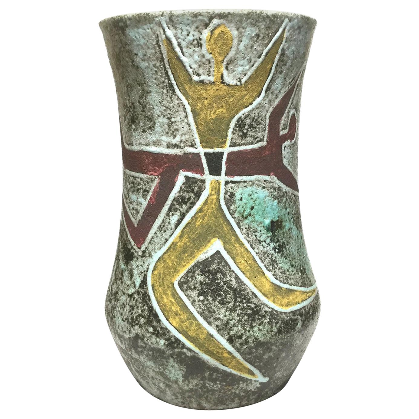Vase Accolay the Dancers, France, 1950s For Sale