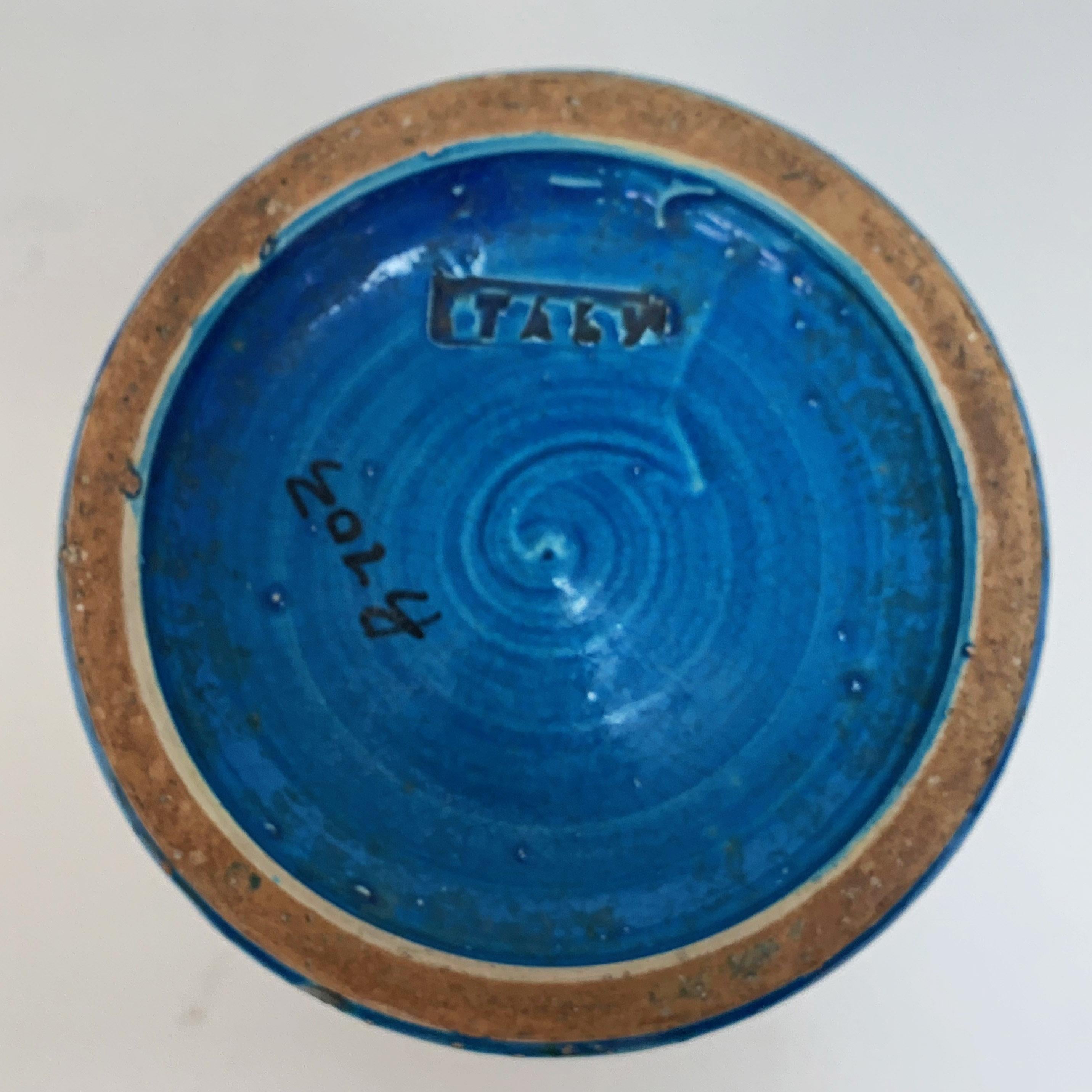 Vase Aldo Londi, Bitossi Ceramics, Rimini Blue, Italy, 1960s In Good Condition In Roma, IT