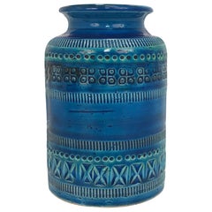 Vase Aldo Londi, Bitossi Ceramics, Rimini Blue, Italy, 1960s