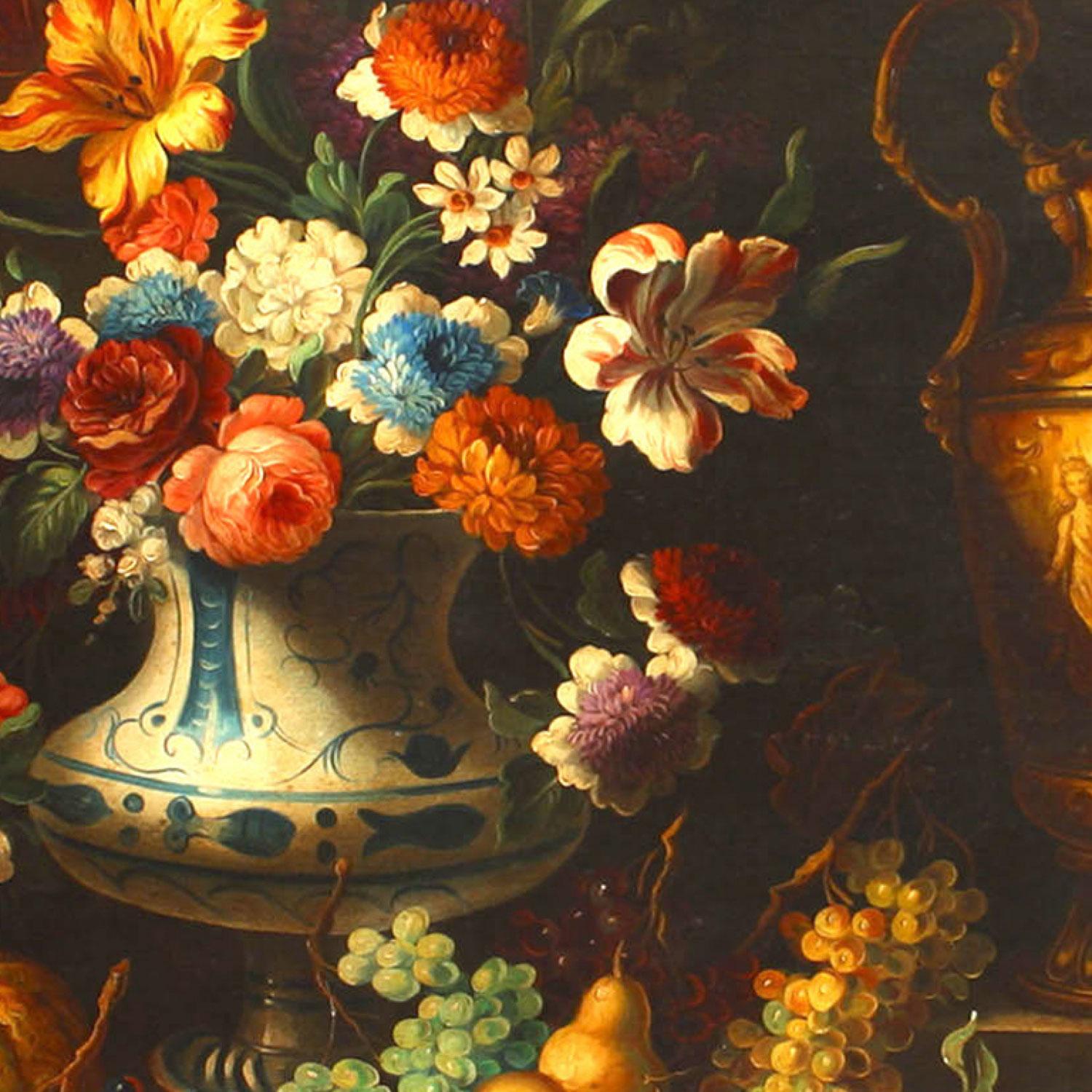 Vase and Fruit Still Life (Viktorianisch) im Angebot