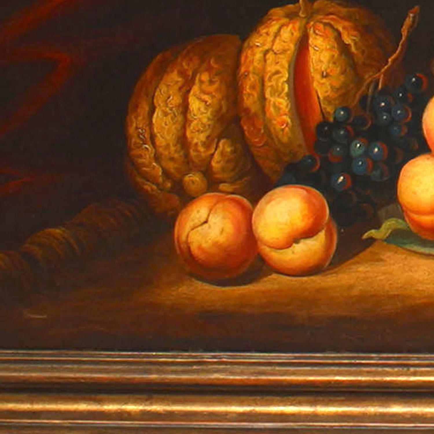 Vase and Fruit Still Life (Vergoldet) im Angebot