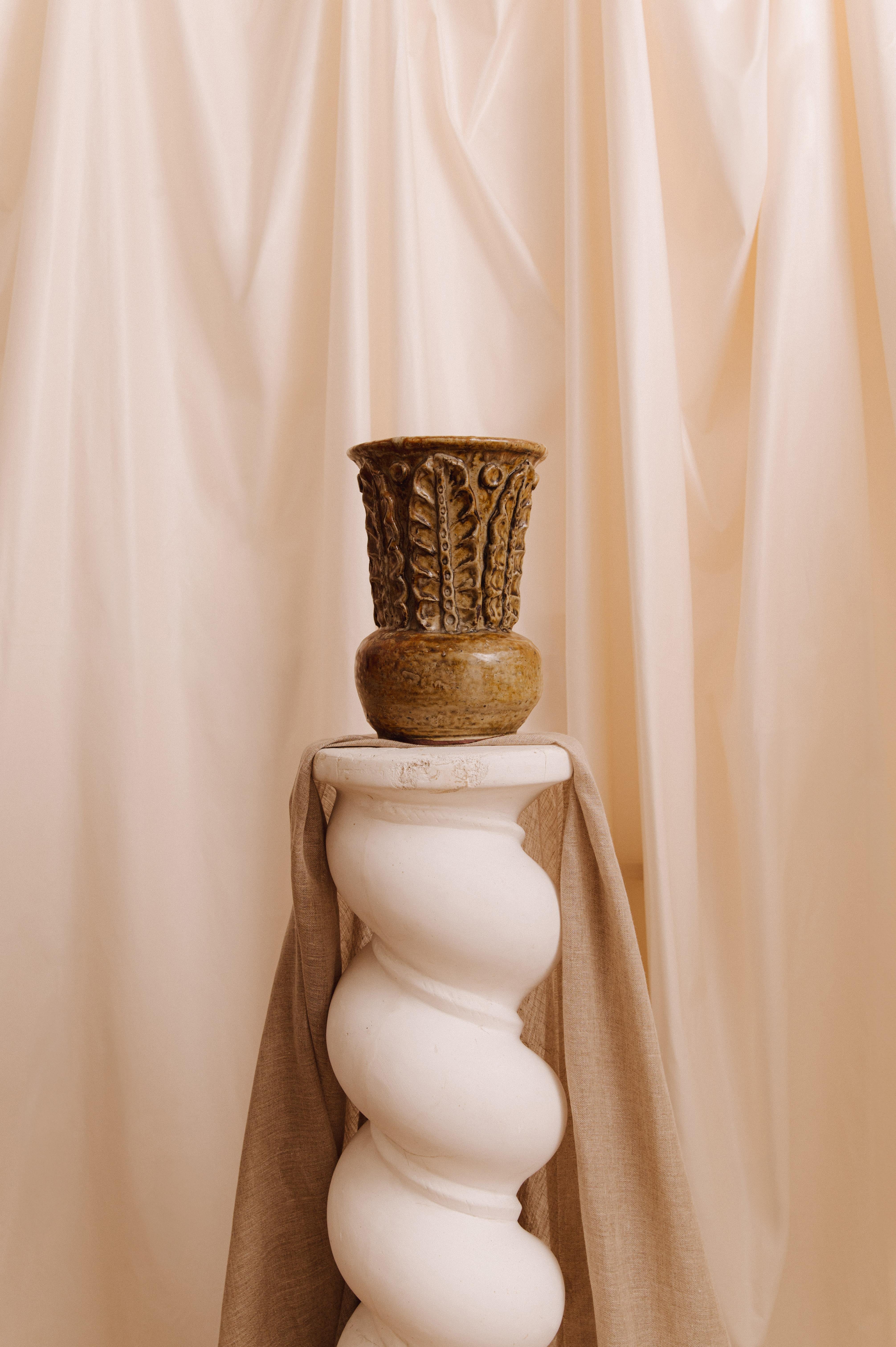 Unique Glazed Ceramic Vase by André Rozay, France, 1960s For Sale 1