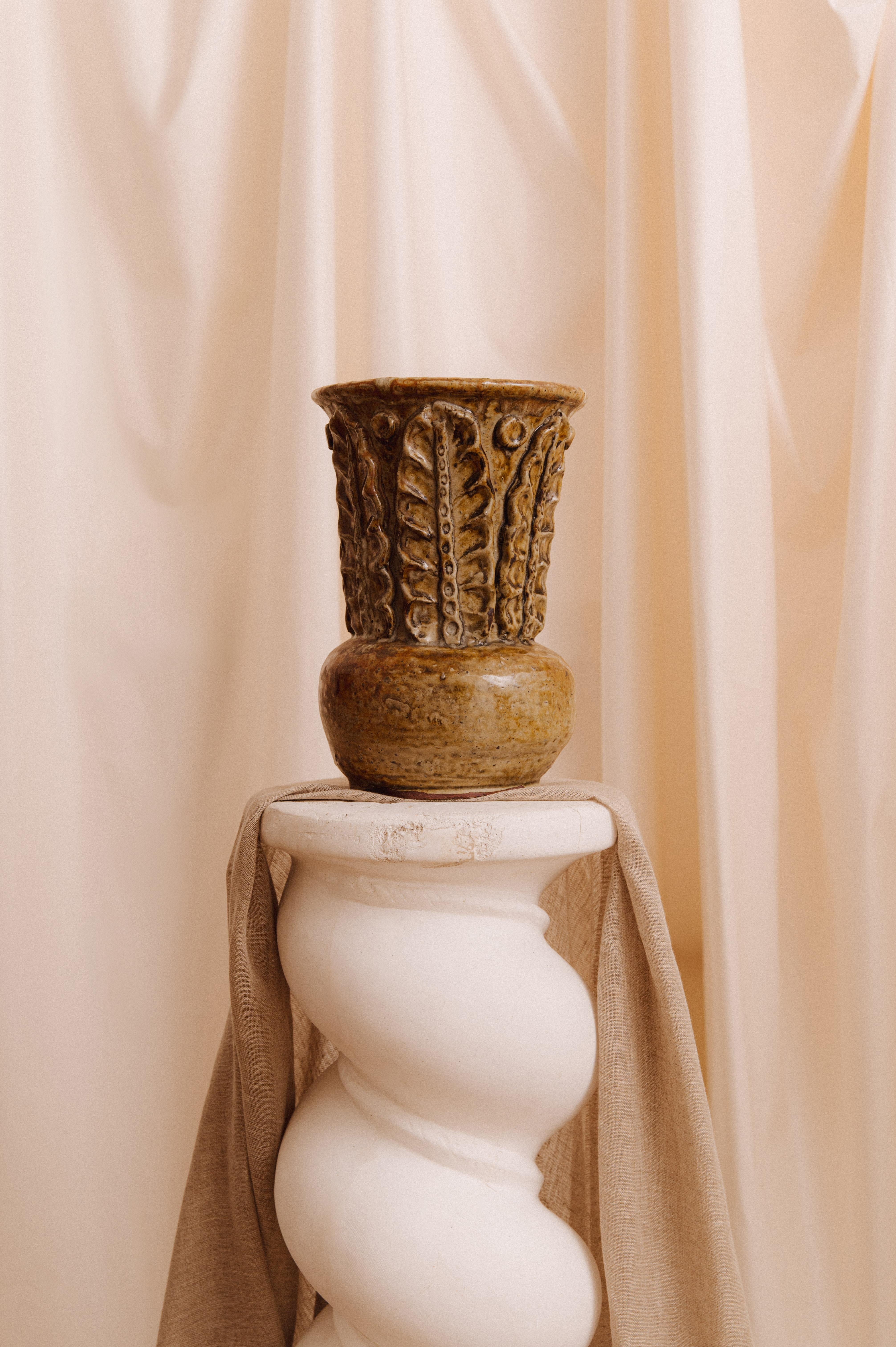 Unique Glazed Ceramic Vase by André Rozay, France, 1960s For Sale 2