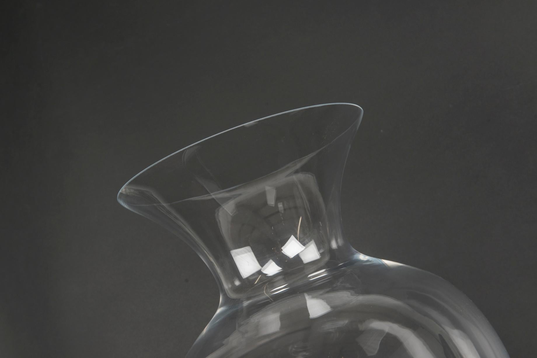 Italian Vase Ann Clear, in Glass, Italy For Sale