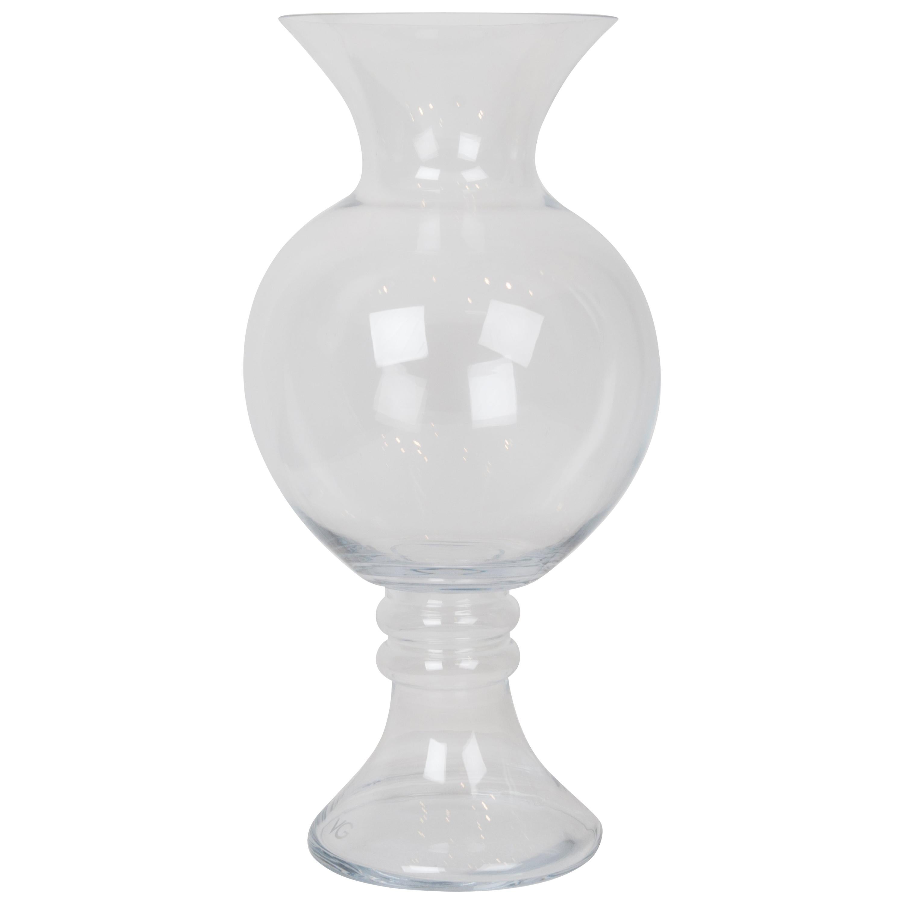 Vase Ann Clear, in Glass, Italy For Sale