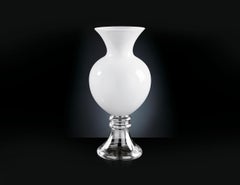 Vase Ann White, in Glass, Italy