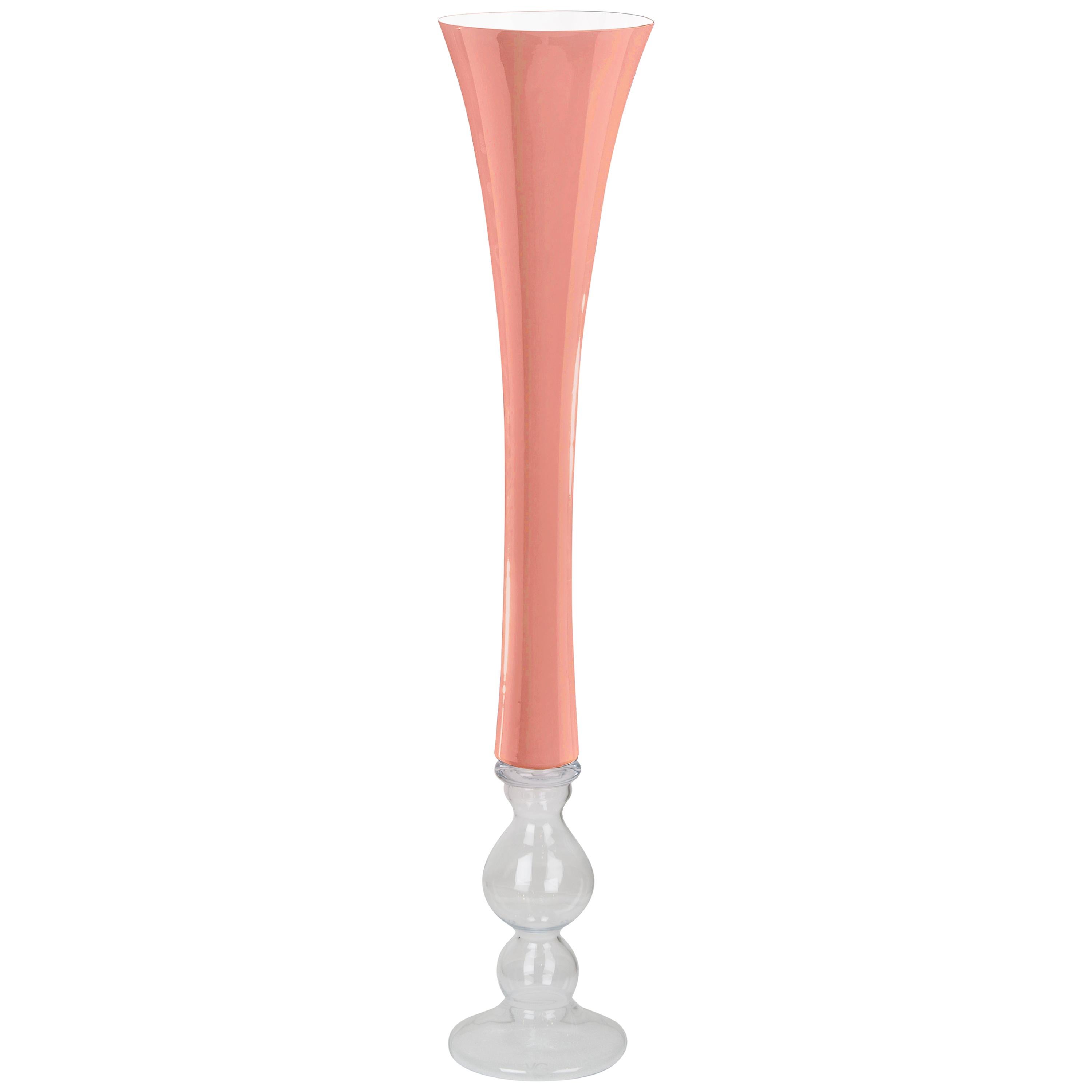 Vase Annalisa:: Cantaloupe:: 2020 Trend:: und klare Farbe:: in Glas:: Italien