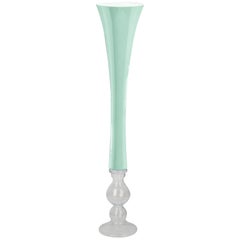 Vase Annalisa, Neo Mint, 2020 Trend, and Clear Color, in Glass, Italy