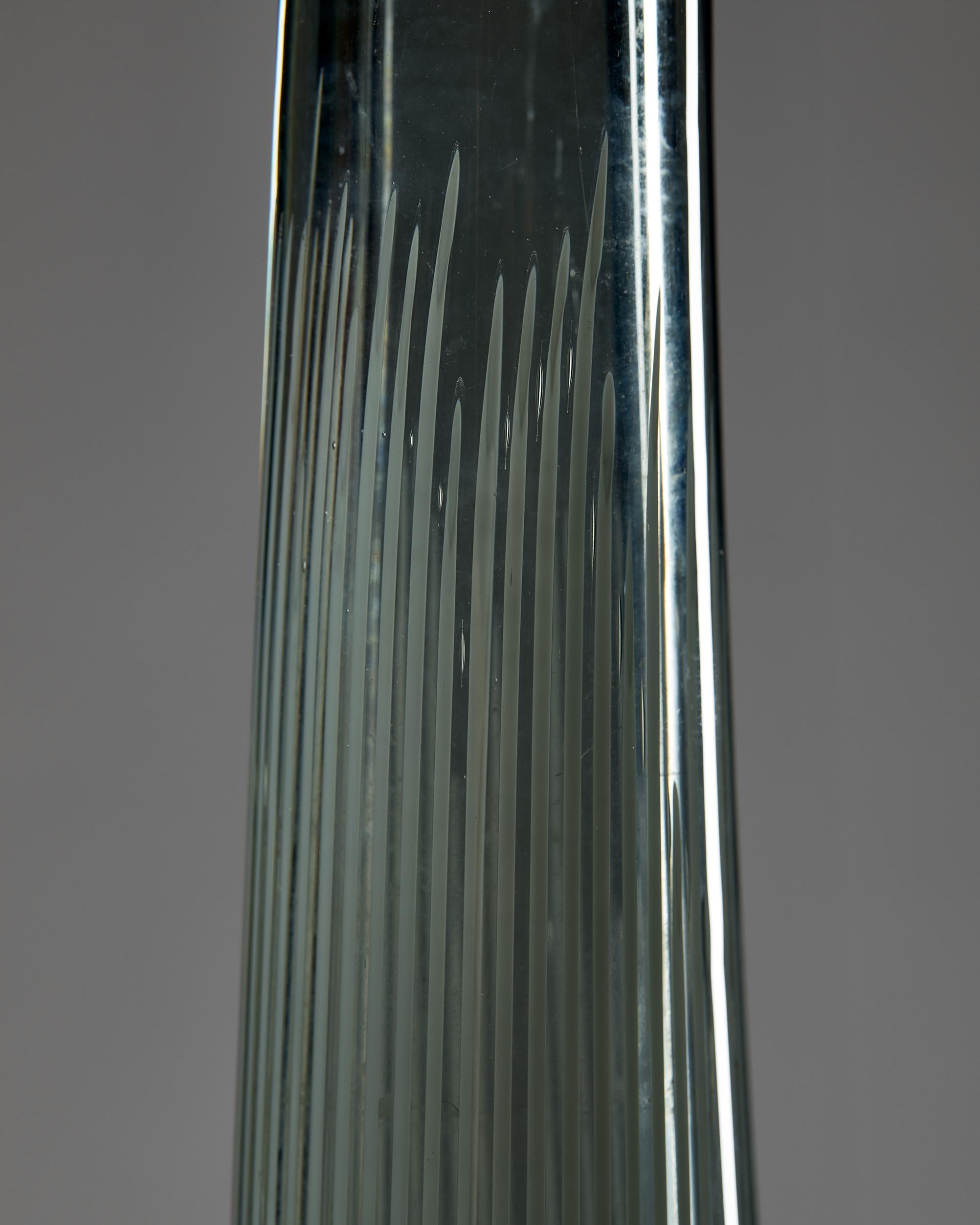 Swedish Glass Vase, Anonymous, Sweden, 1950s For Sale