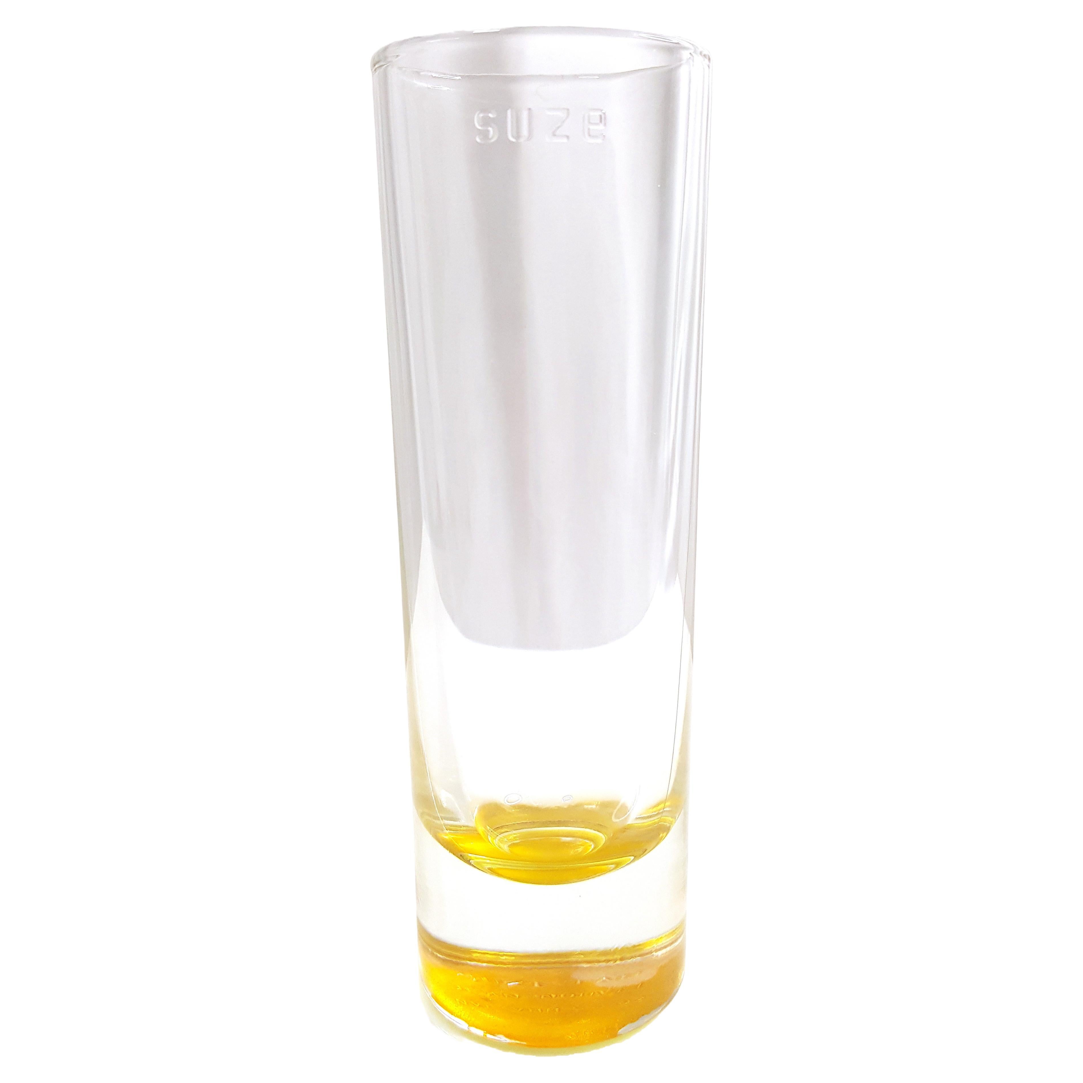 Vase AperitifGlass JeanNouvel 2002 signé pour French LiqueurSuze