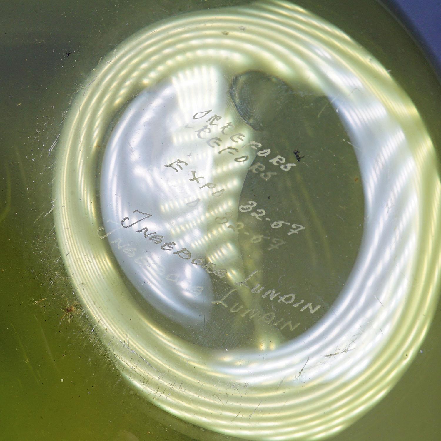 Metà XX secolo Vaso Apple disegnato da Ingeborg Lundin per Orrefors Svezia, 1955 in vendita