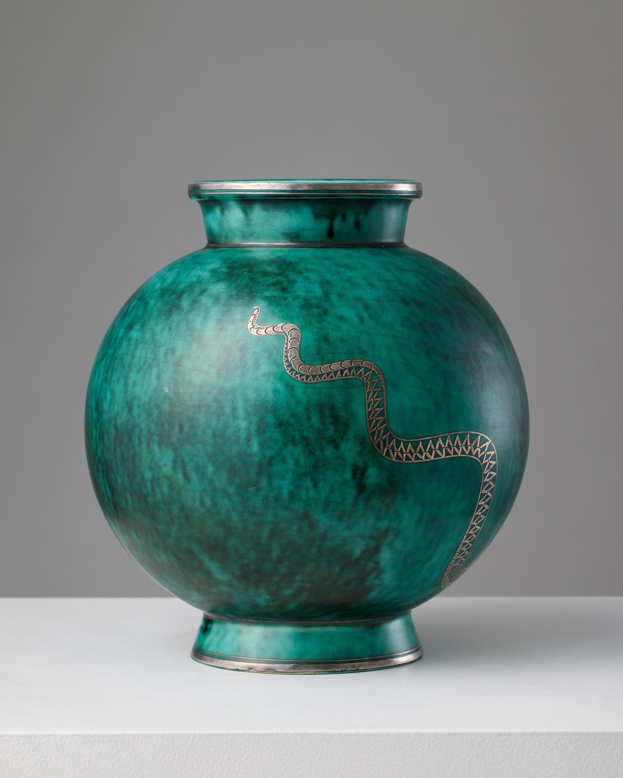 Vase ‘Argenta’ designed by Wilhelm Kåge for Gustavsberg, Sweden 1930s 1