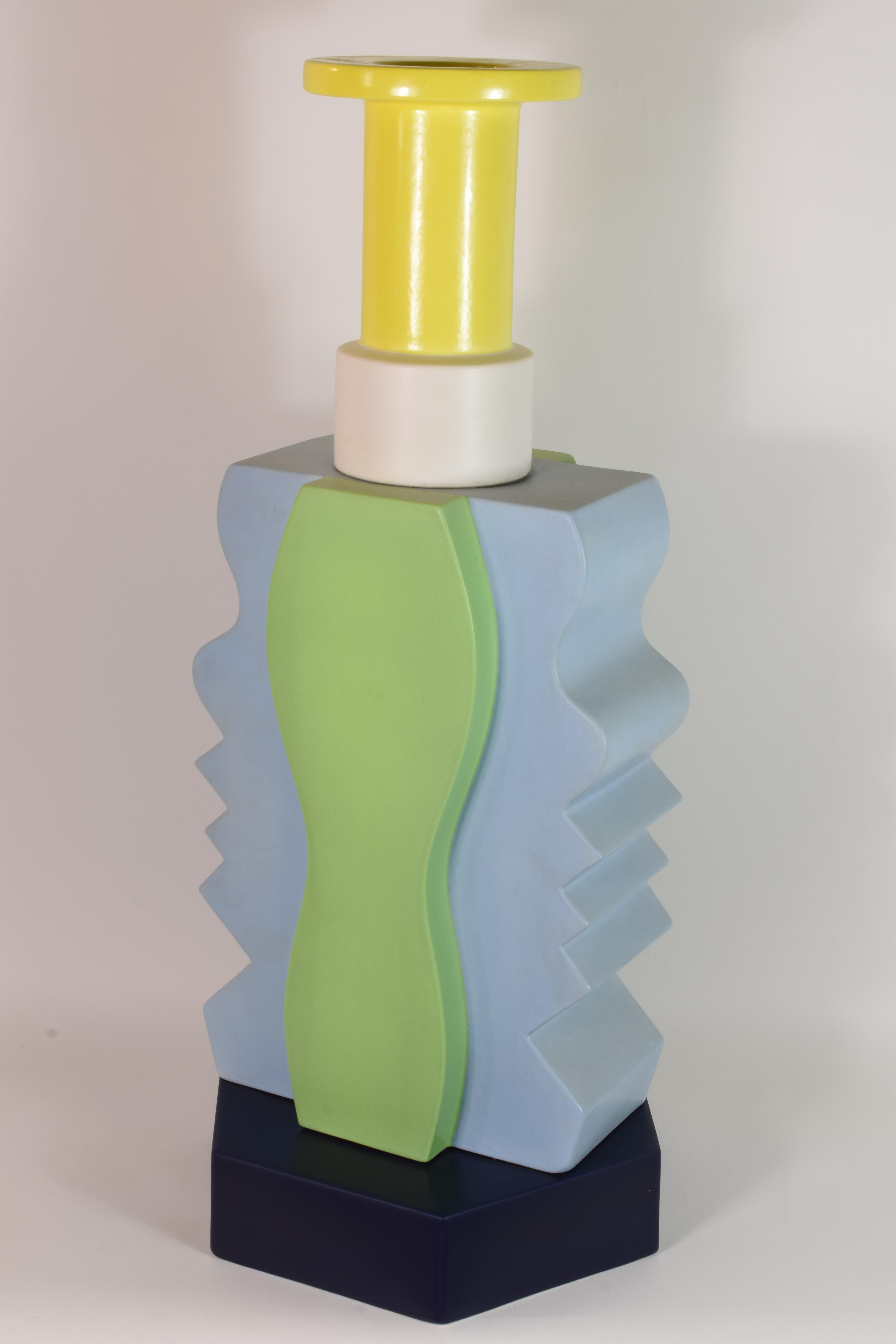 Vase d'art. « 6000 », design Ettore Sottsass, production Bitossi, Italie 1991 en vente 3