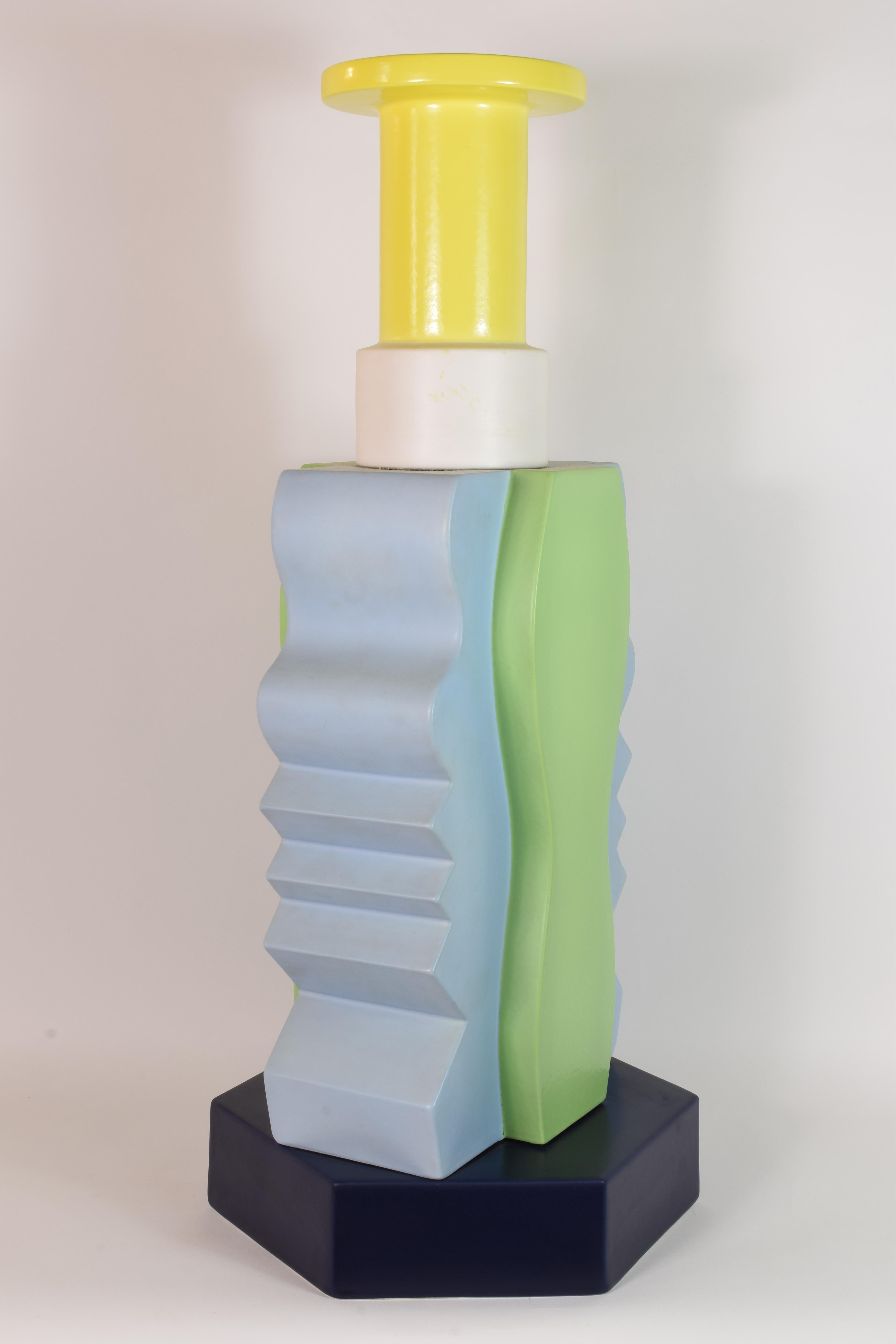 italien Vase d'art. « 6000 », design Ettore Sottsass, production Bitossi, Italie 1991 en vente