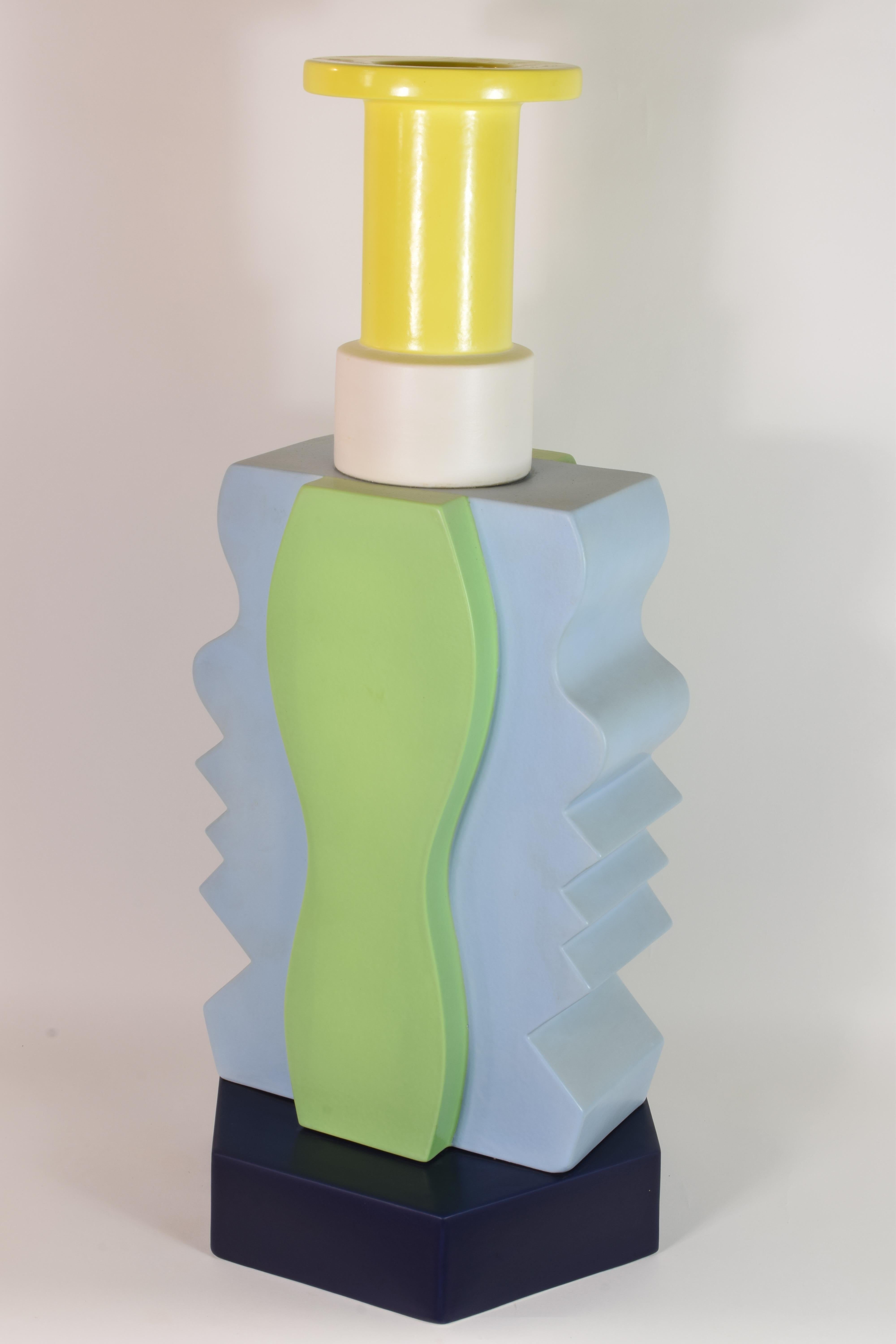 Vase d'art. « 6000 », design Ettore Sottsass, production Bitossi, Italie 1991 en vente 2