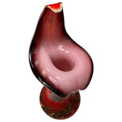 Vase « arum » en verre de Murano