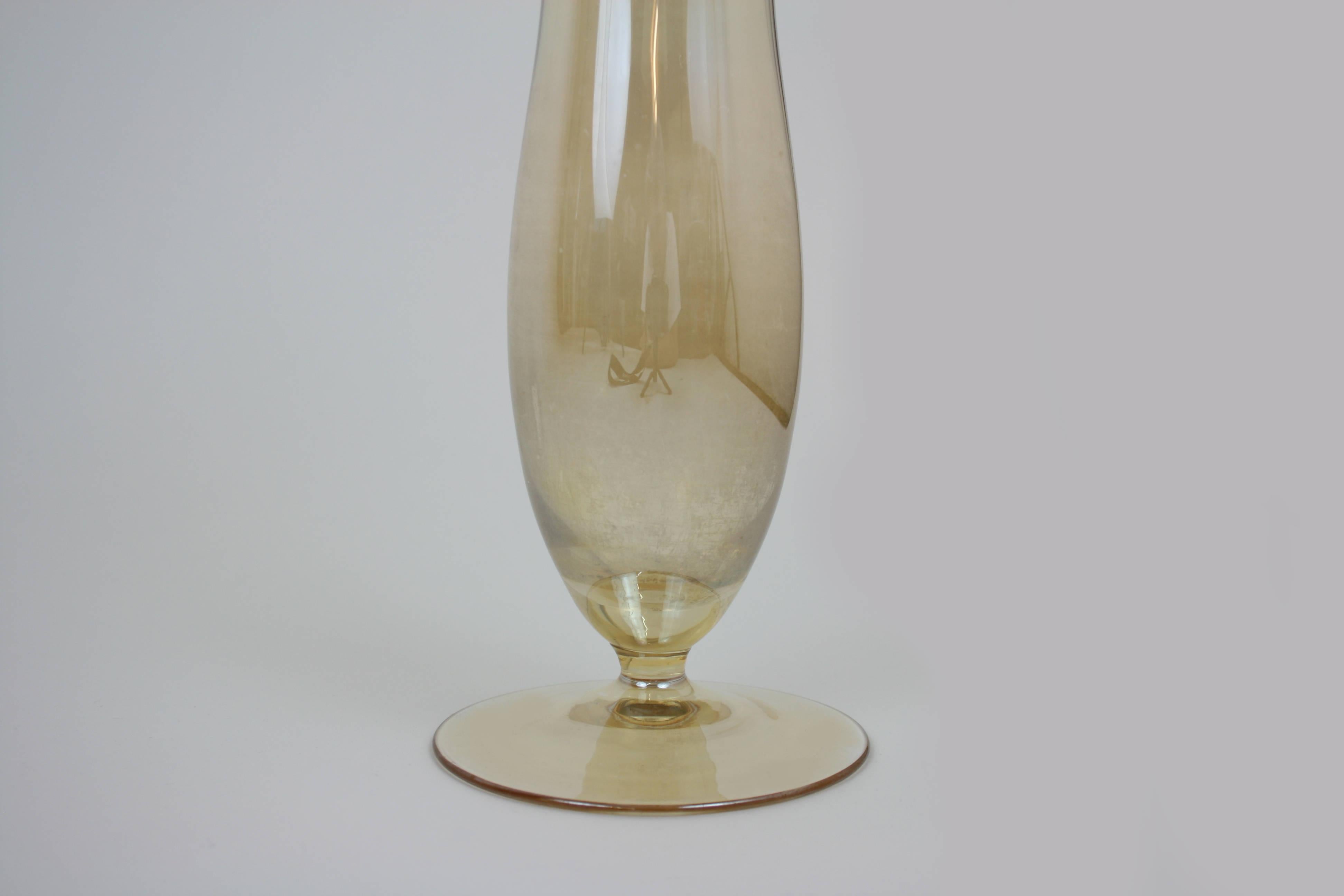 Mid-20th Century Vase Attributed to Lobmeyr, Vienna For Sale