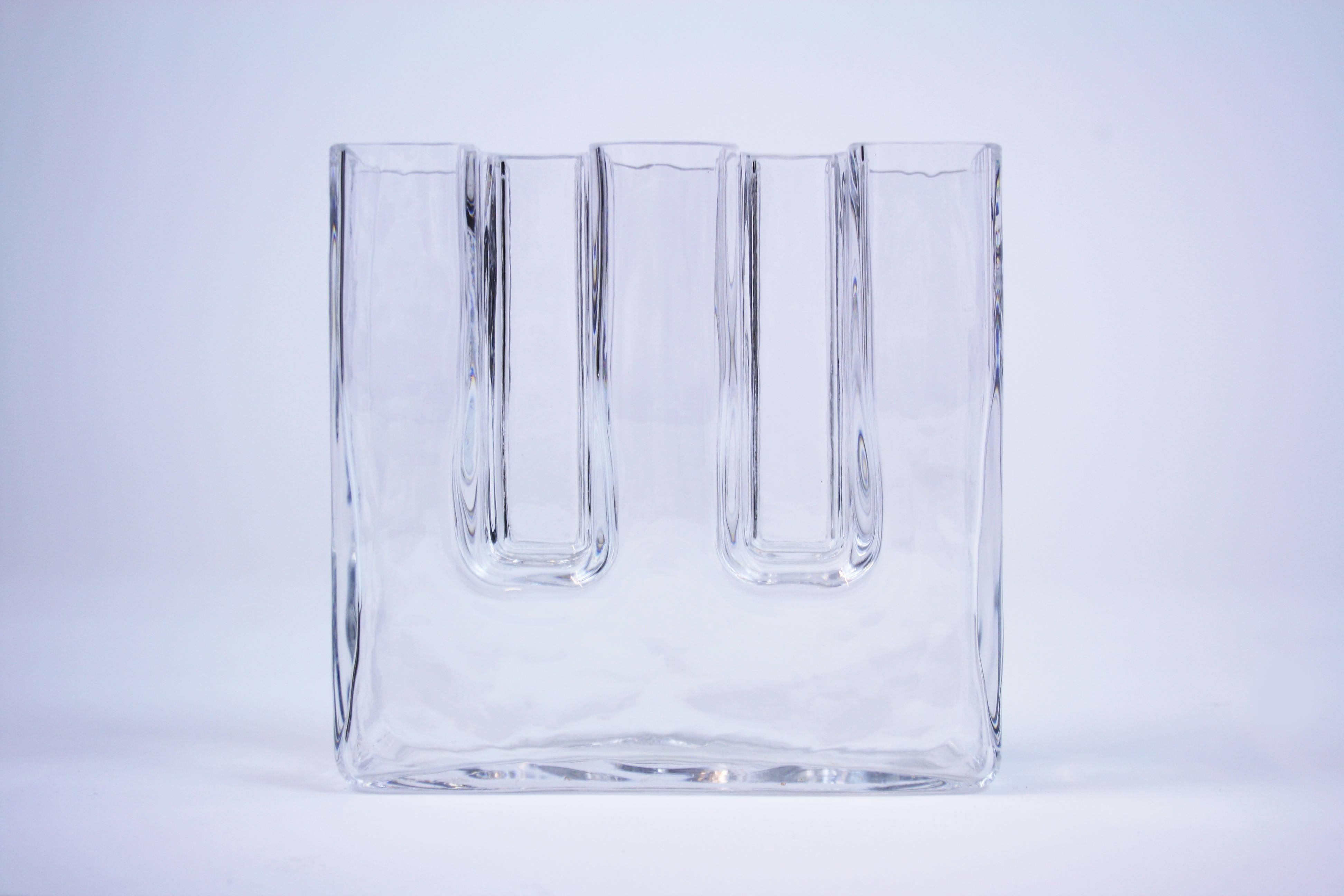 Brutalisme Vase attribué à Riedel Autriche, design en verre des années 1970 en vente