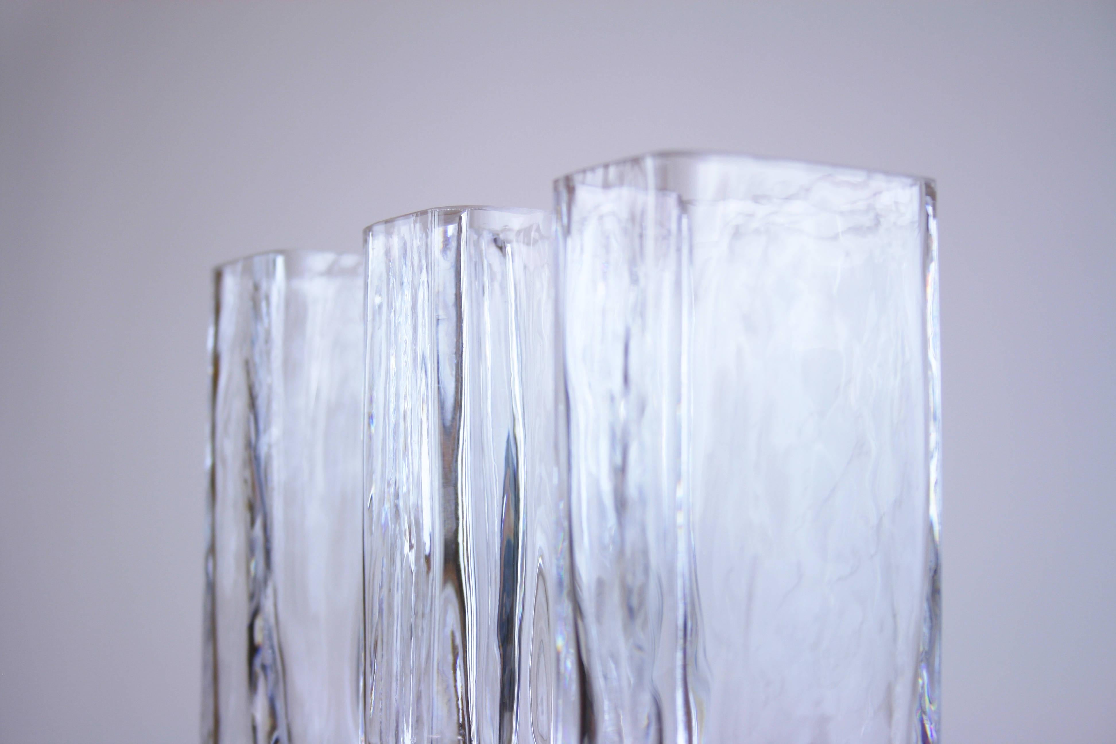 Fin du 20e siècle Vase attribué à Riedel Autriche, design en verre des années 1970 en vente