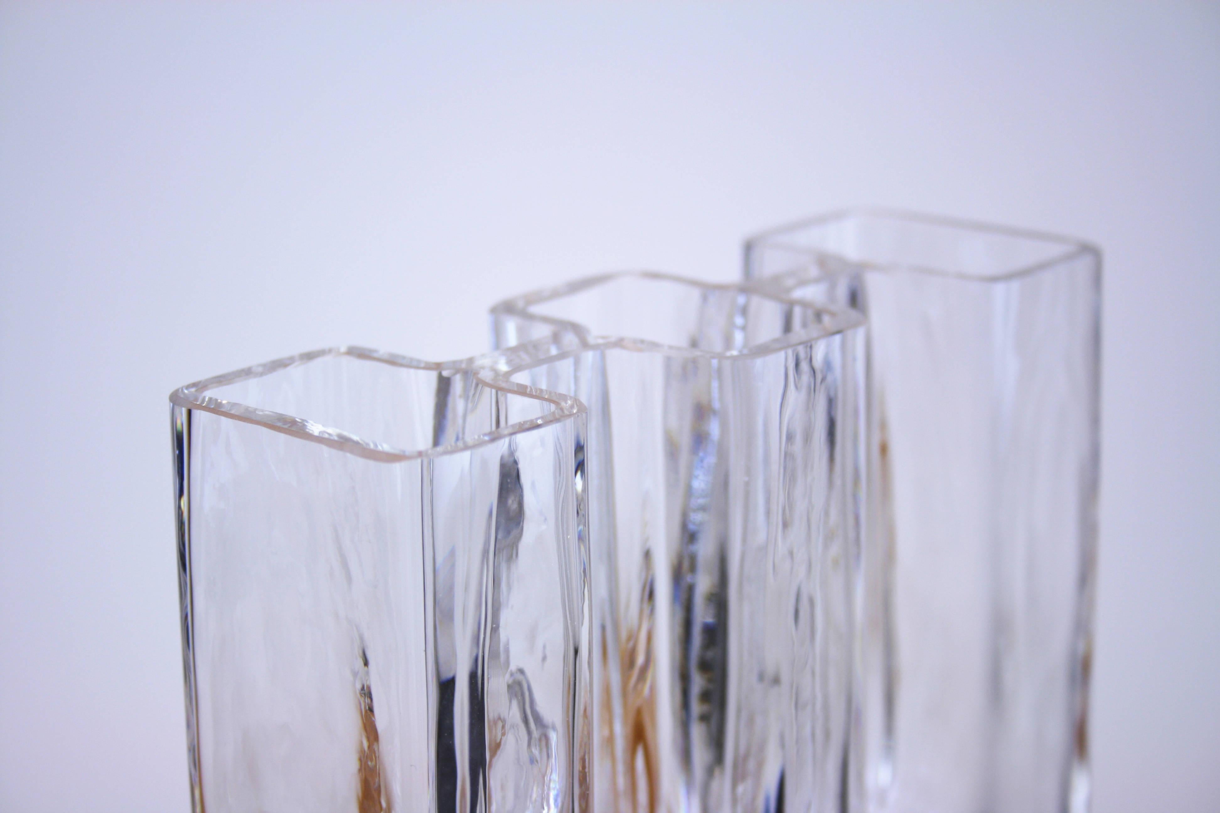 Verre Vase attribué à Riedel Autriche, design en verre des années 1970 en vente
