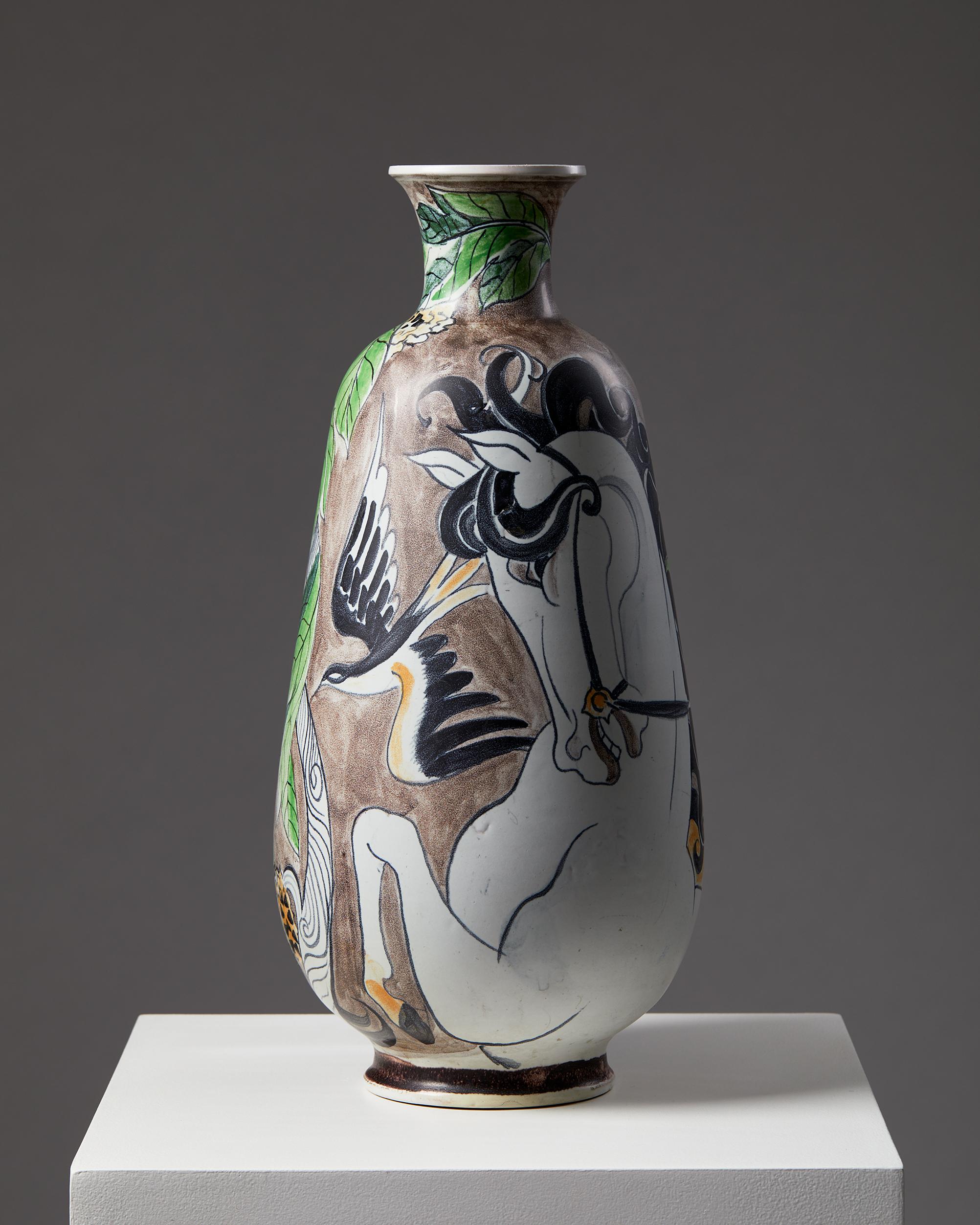 20th Century Vase “Autumn” Designed by Carl-Harry Stålhane for Rörstrand, Sweden, 1944