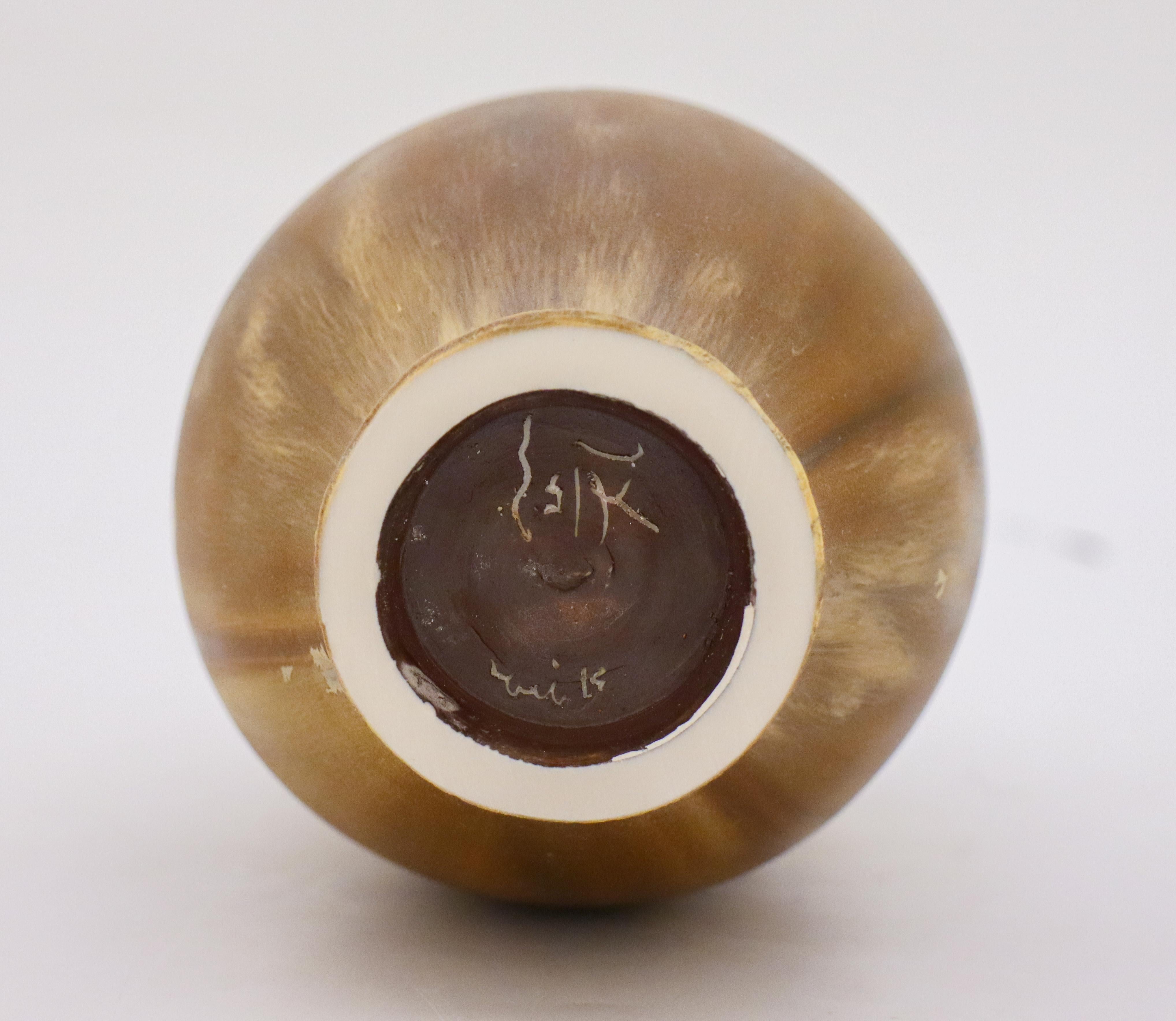 Vase Beige / Brown Crystalline Glaze Isak Isaksson Contemporary Sweden Ceramic 1