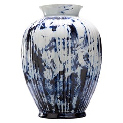 Große Vase, von Marcel Wanders, Delfter Blau, handbemalt, 2006, Einzigartig #100039/1