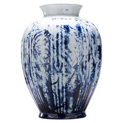 Vaso Big, di Marcel Wanders, blu Delft dipinto a mano, 2006, Unique #100039/6