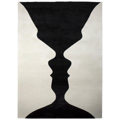 Vase Rug in Hand Tufted Wool & Botanical Silk by Rug'Society