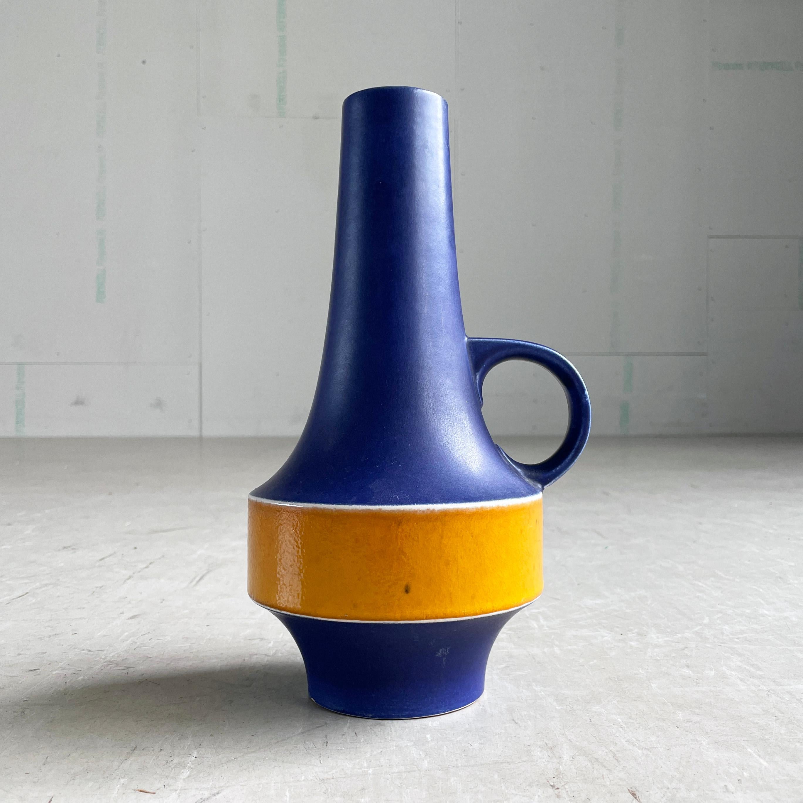 Cotto in fornace Vaso blau/gelb in vendita