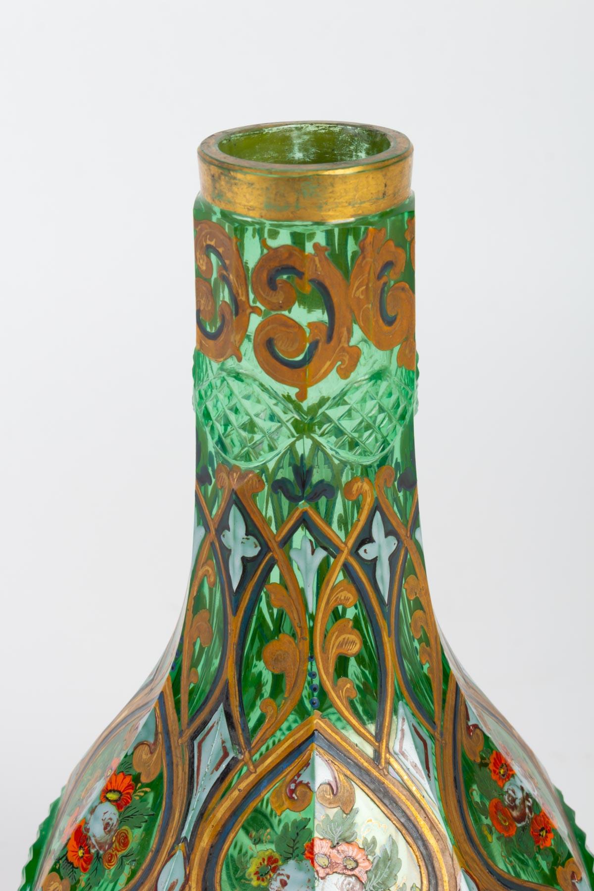 French Vase, Bohemia, 19th Century, Napoleon III Period